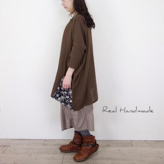 journal ガーゼ リネン レース 刺繍 チュニック Aletta vita チュニック 羽織り ジレ 刺繍 両Vネック 綿 インド