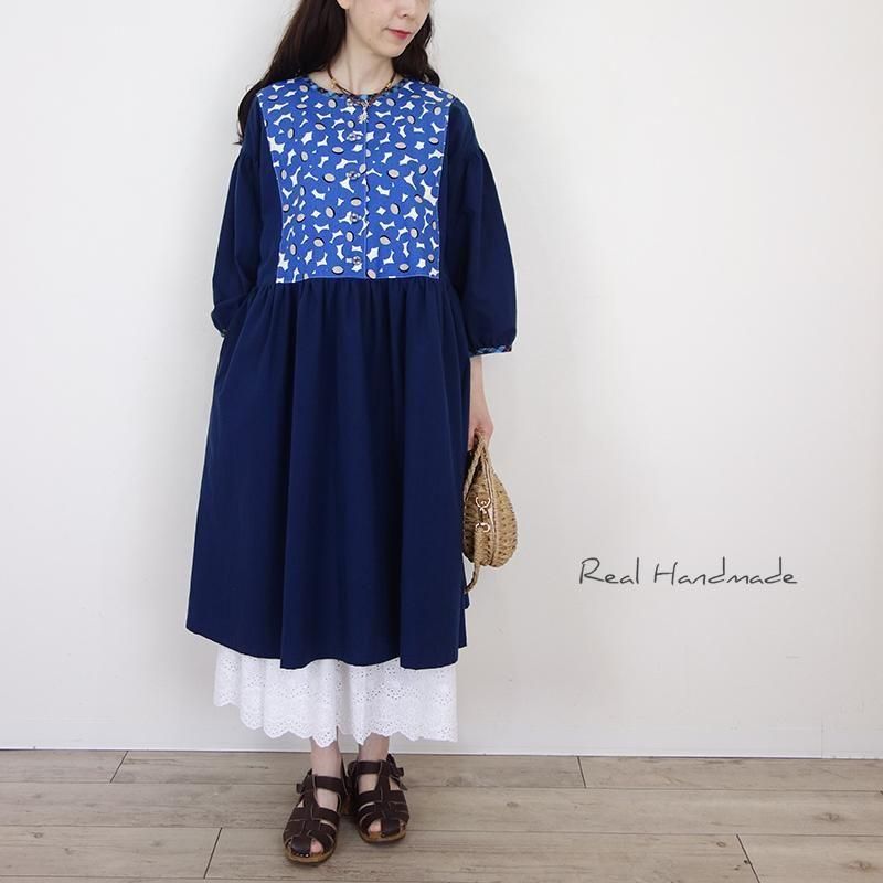 ハンドメイドリバティ綿麻ワンピース リバティ LIBERTY ワンピース リネン 麻 レディース