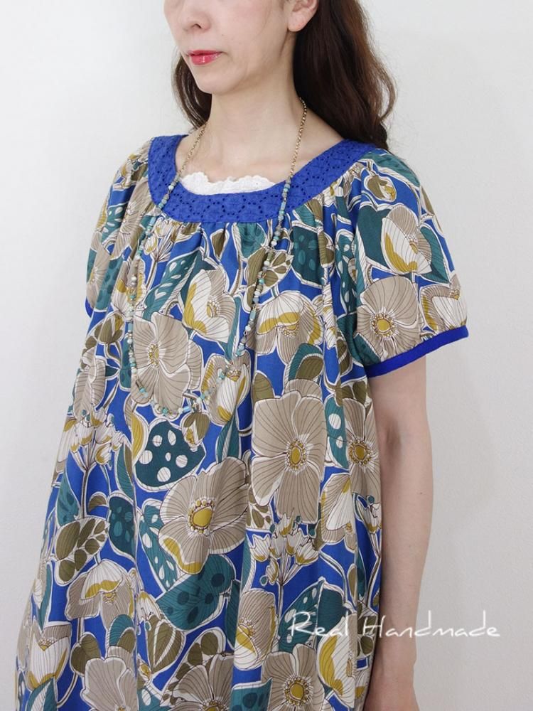 ハンドメイド【ワンピース3点】 troisieme chaco / 袖フリルジャージーワンピース