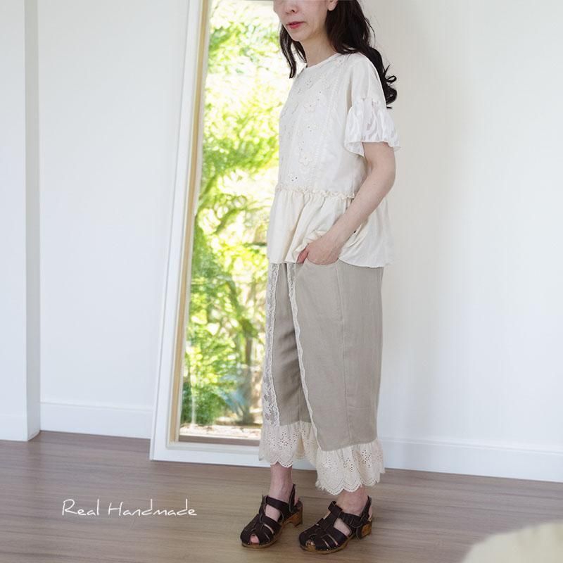 8651*藍染＆ハンドメイド 四角衣ブラウス 花亀甲雪花絞り♡濃いめ♡ショート丈 shirocon konayuki3wayブラウス | 2024 AW Collection| yori