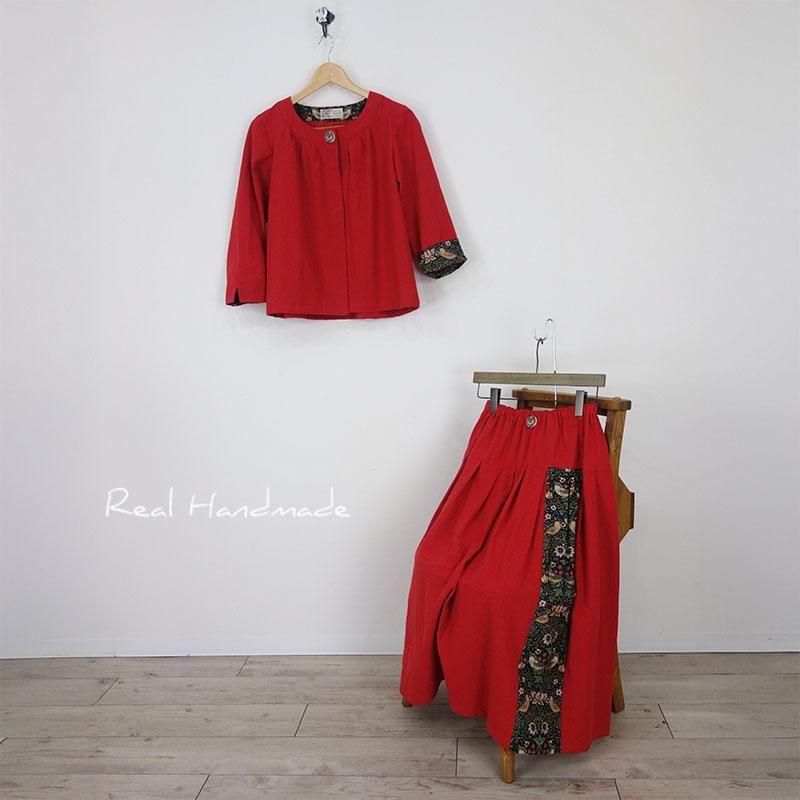 スカーレットフォレスト | いちご泥棒のスカート - REAL HANDMADE