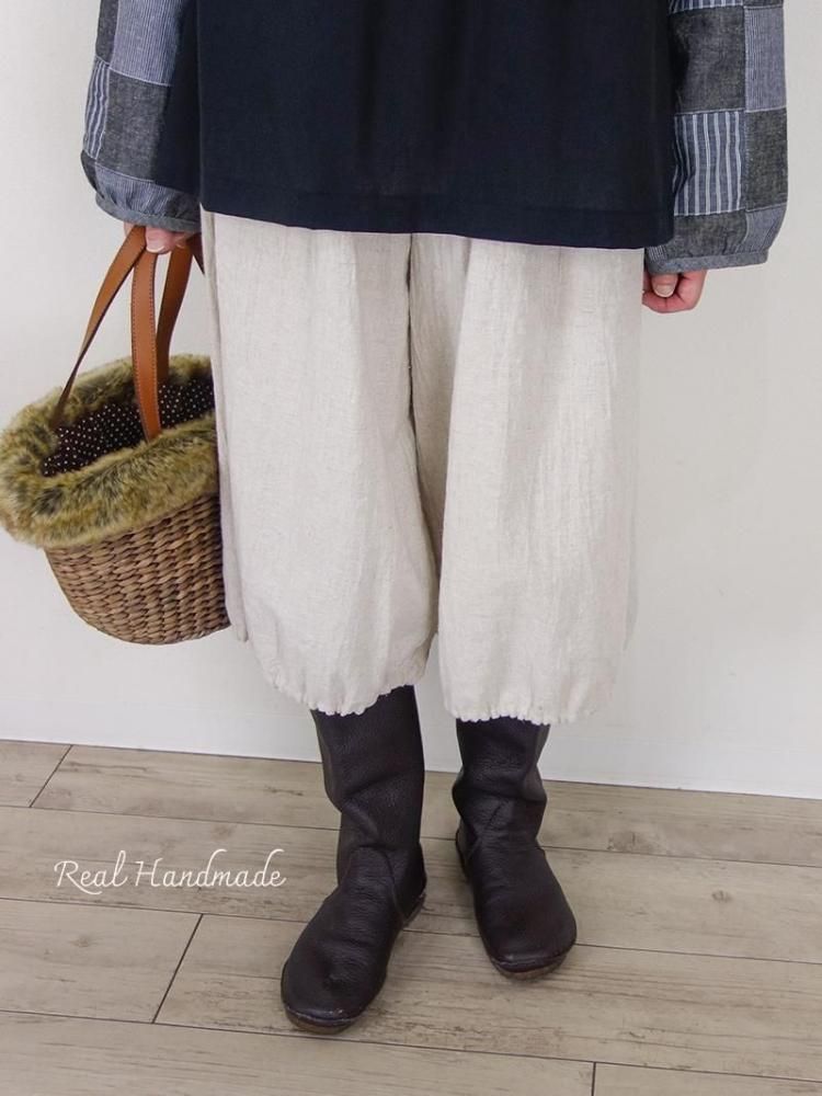 A16236 美品 DEVOA リネン和紙　バルーンパンツ　グレー　3 A16236 美品 DEVOA バルーンパンツ 3 A16236 美品 DEVOA リネン