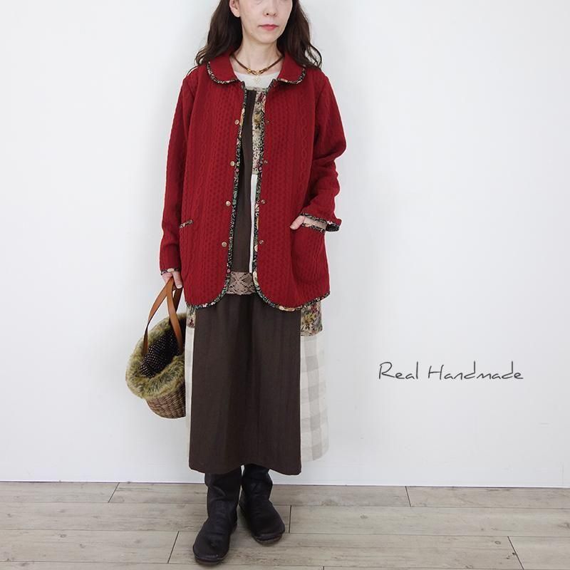 ワッシャーハーフリネンスカート | チョコ・アンティークローズ - REAL