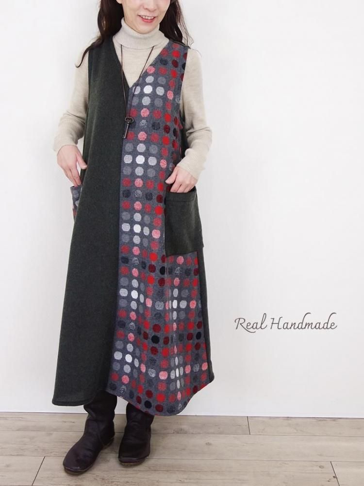 チョコWガーゼ | フラワーレースチュニック - REAL HANDMADE -リアル