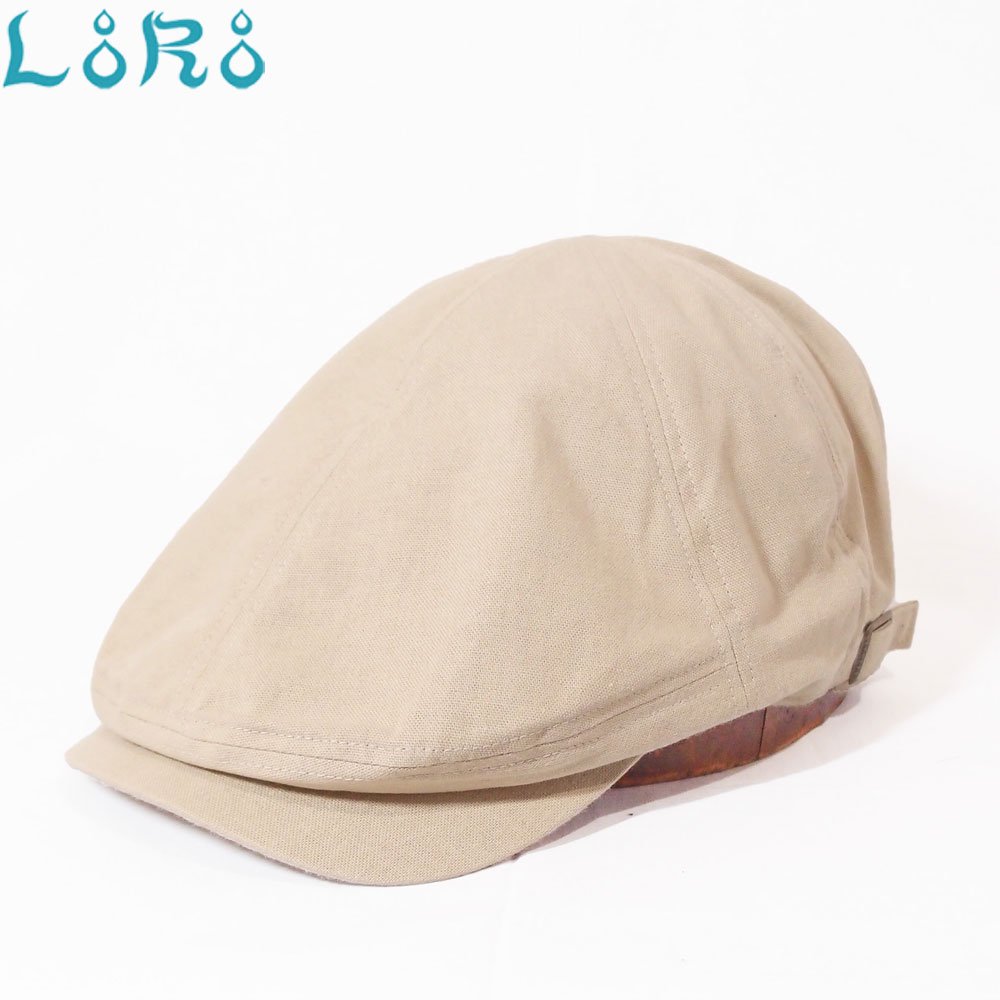 オリジナル帽子のWEB SHOP 「LoRo」｜コットンリネンハンチング ベージュ フリーサイズ