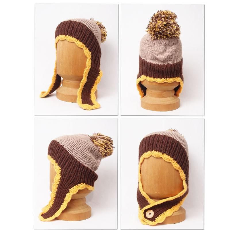帽子のWEBSHOP LoRo｜ボンボンニット帽・耳付き