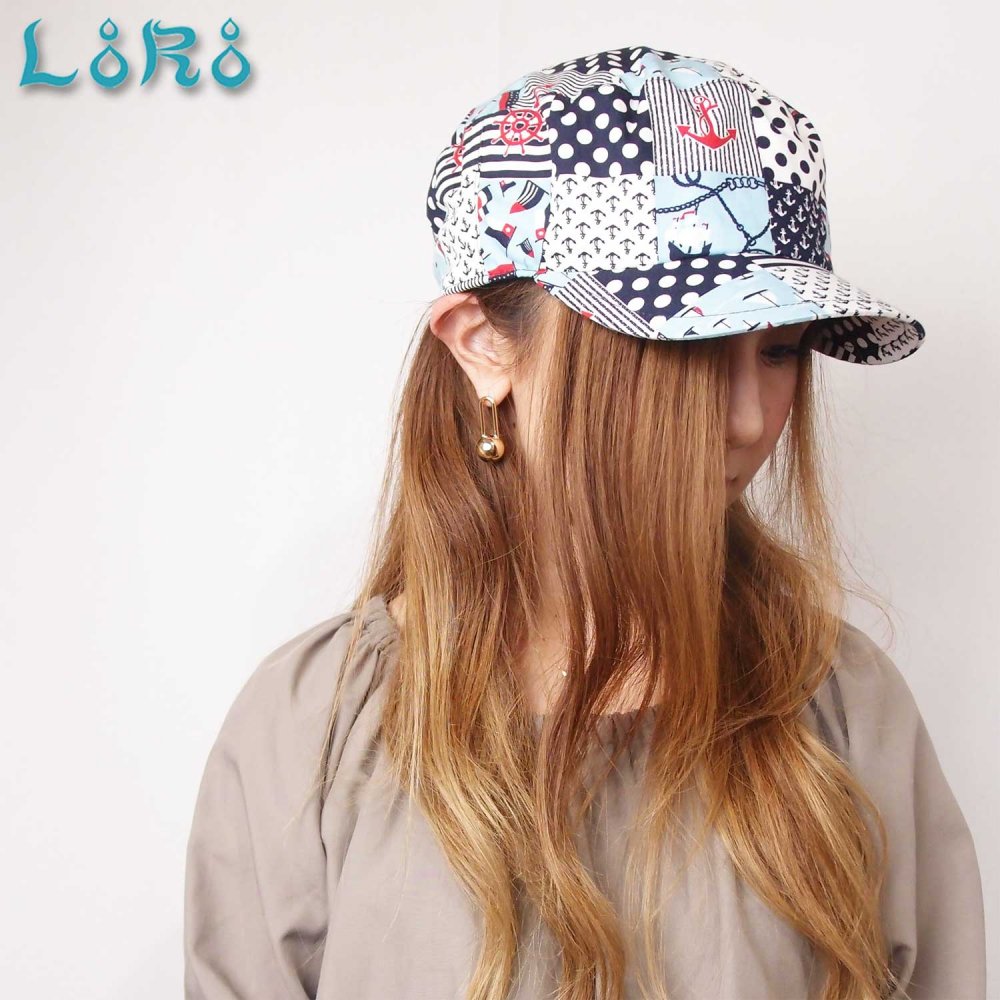 オリジナル帽子のWEB SHOP 「LoRo」｜コットンキャスケット・マリン柄・フリーサイズ