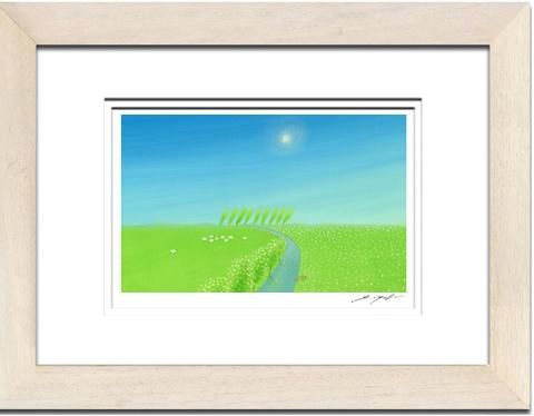 Amazon.co.jp: 絵画 アートポスター 葉 祥明 草原の家 : ホーム