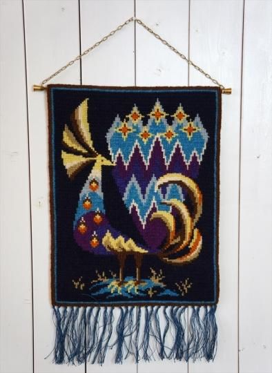 TVIST ツヴィスト刺繍 紫孔雀 - 北欧スタイル雑貨ピーティオ