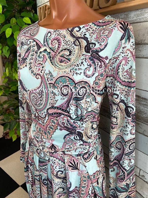 フランスインポート プリントワンピース フランスサイズ S/M フランスインポート プリントワンピース フランスサイズ S/M