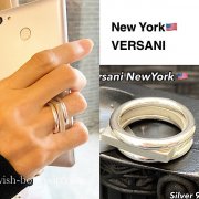 VERSANI New York Silver925 ٥륵NY 3ϢС󥰡1626 ǥ3Ϣ/Square Stackable Ring