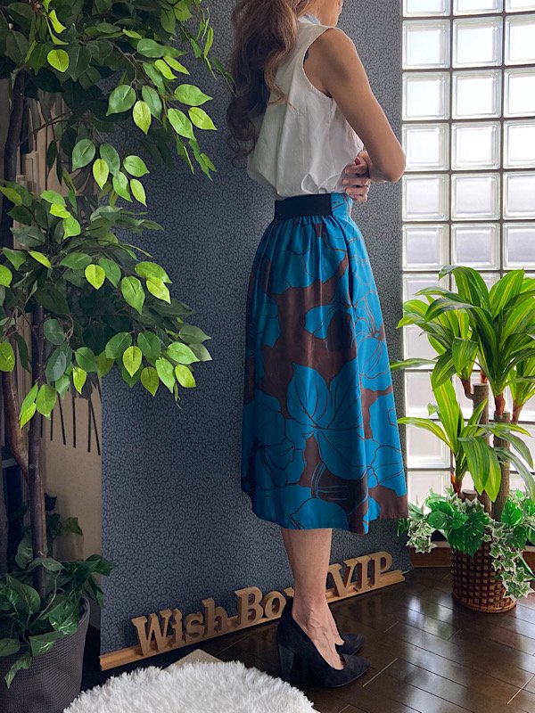 イタリア製インポート_ロング ミモレスカート｜インポートスカート通販｜Italy maxi  skirt｜トールサイズ・大きいサイズ｜インポートセレクトファッション通販