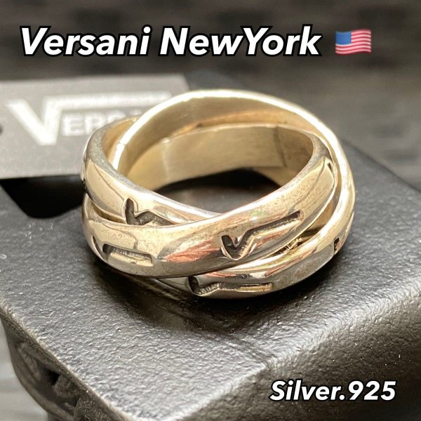 NYベルサーニ 指輪【22号】Silver925 ロゴ入りシルバーリング 銀製プレゼント