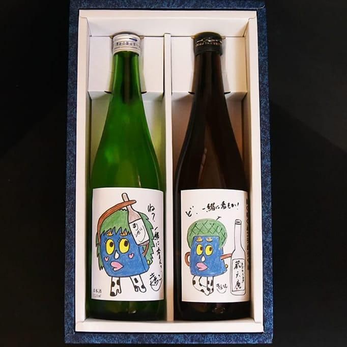 ギフト きくちくんver 熊本の酒2本セット 米焼酎 蔵六庵25度 純米吟醸 菊池川 各7ml 熨斗付可能 ギフト きくちくんver 熊本の酒2本セット 米焼酎 蔵六庵25度 純米吟醸 菊池川 各7ml 熨斗付可能