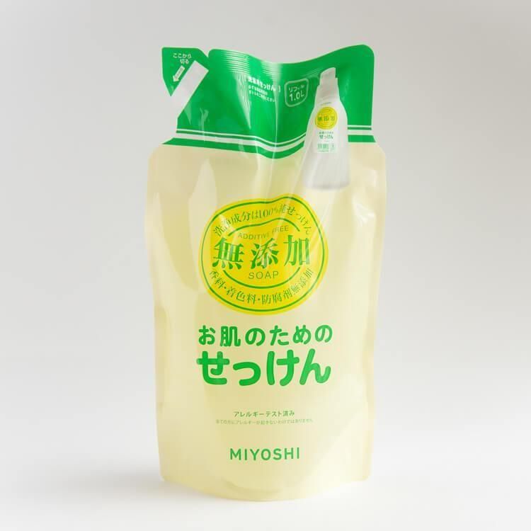 ミヨシ石鹸 お肌のための洗濯用せっけん【詰め替え用】 1.0L
