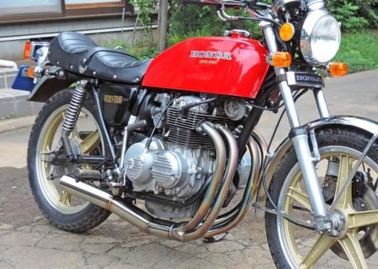 旧CB400F/OUTEX手曲げ集合管 ステンレス / Φ35エキパイ　Φ70センターパイプ - バイクマフラー・バイク　パーツ　通販：OUTEX