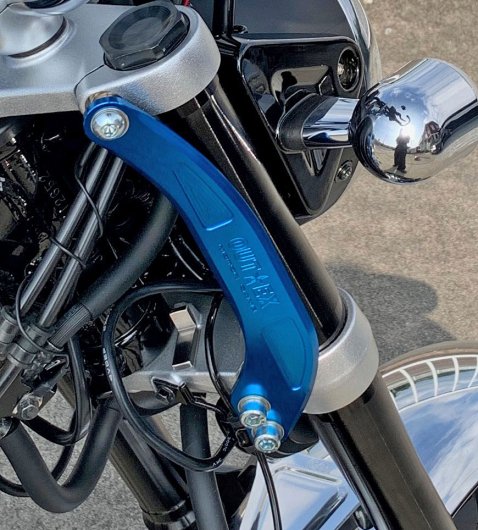 モンキー125/グロムJC92　ステムスタビライザー　ブルーアルマイト　 - バイクマフラー・バイク　パーツ　通販：OUTEX