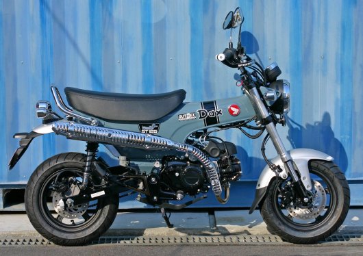 ダックス125　OUTEX.R-ST-UP-PP　 （ステンレスエキパイ、チタンサイレンサー、アップタイプ、エキゾーストパイプ＆マフラープロテクター付き） - バイクマフラー・バイク　パーツ　 通販：OUTEX