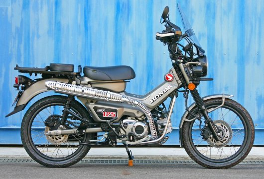 CT125(JA65)　OUTEX.R-SA-UP-PP アルミサイレンサー　アップタイプマフラー - バイクマフラー・バイク　パーツ　通販：OUTEX