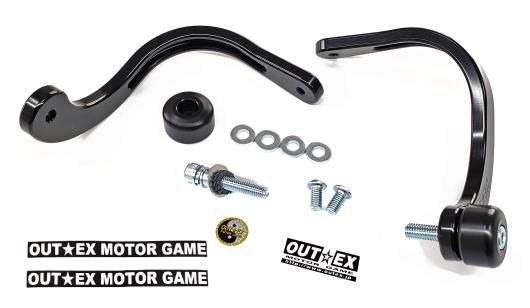 MAM✨！+ガード加工 振動吸収レバーガード 削り出しワンピース板厚10㎜軽量 M8ボルト