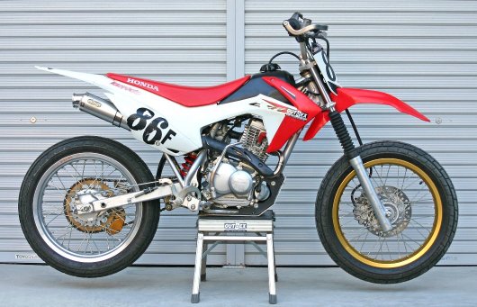 CRF125F キャブ車　OUTEX.R-ST/RACE　ステンレスエキパイ、チタンサイレンサー（レース用） - バイクマフラー・バイク　パーツ　 通販：OUTEX