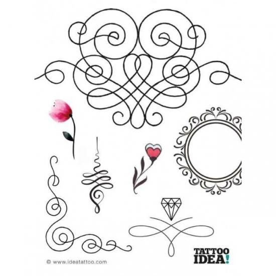 Tattoos for Girls 女性向け ガールズ 下絵 タトゥーデザイン本