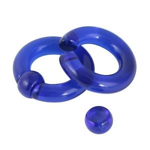 UVアクリル製 キャプティブビーズリング ブルー