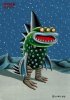 逆柱いみり　怪獣カード原画「飛行怪魚ボデドリー」