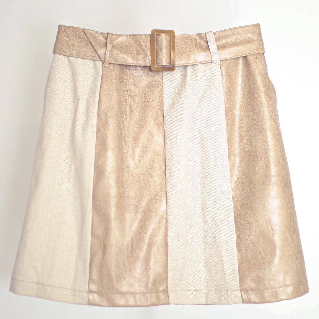 Bi-color Skirt（beige)