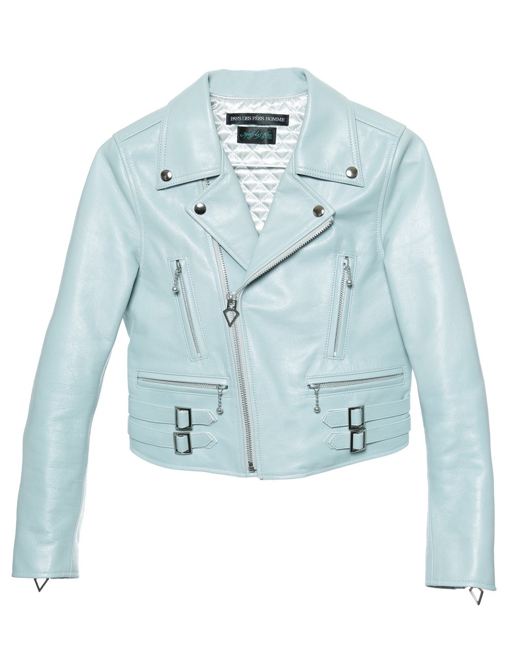 LEATHER BIKER JACKET - pays des fées