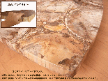 マダガスカルペトリファイドウッドの天然石テーブル（石版のみ）