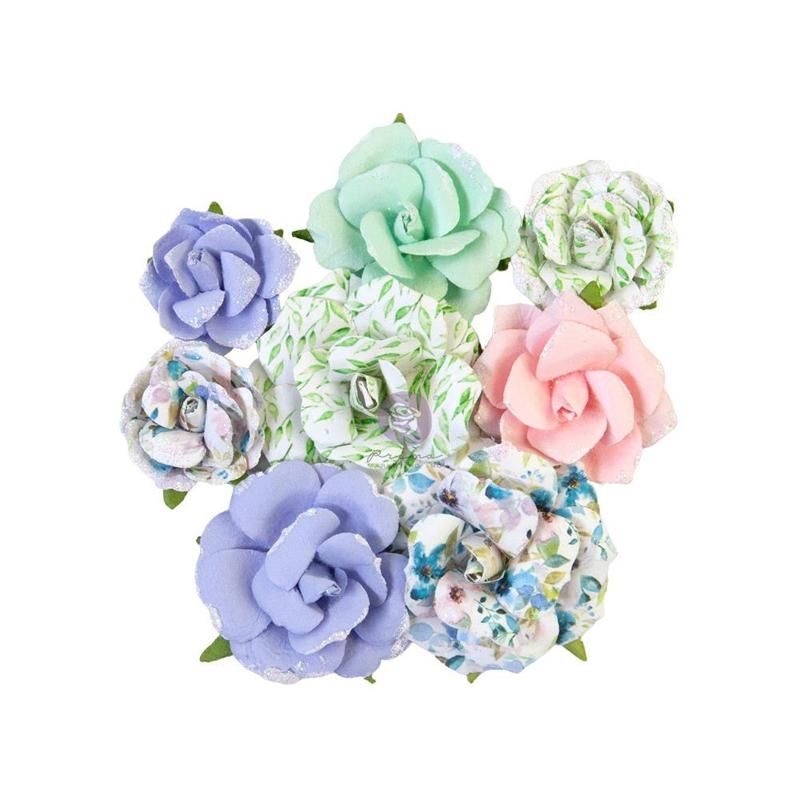 Prima Marketing Watercolor Floral Mulberry Paper Flowers フラワー スクラップブッキングと ペーパークラフト材料のお店 Studio Polka スタジオポルカ