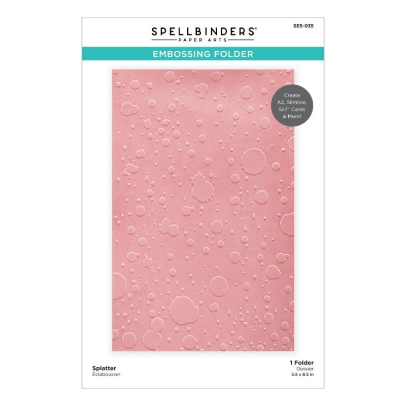 Spellbinders　Embossing Folder Celebrate You Splatter　エンボスホルダー -  スクラップブッキングとペーパークラフト材料のお店｜studio polka-スタジオポルカ