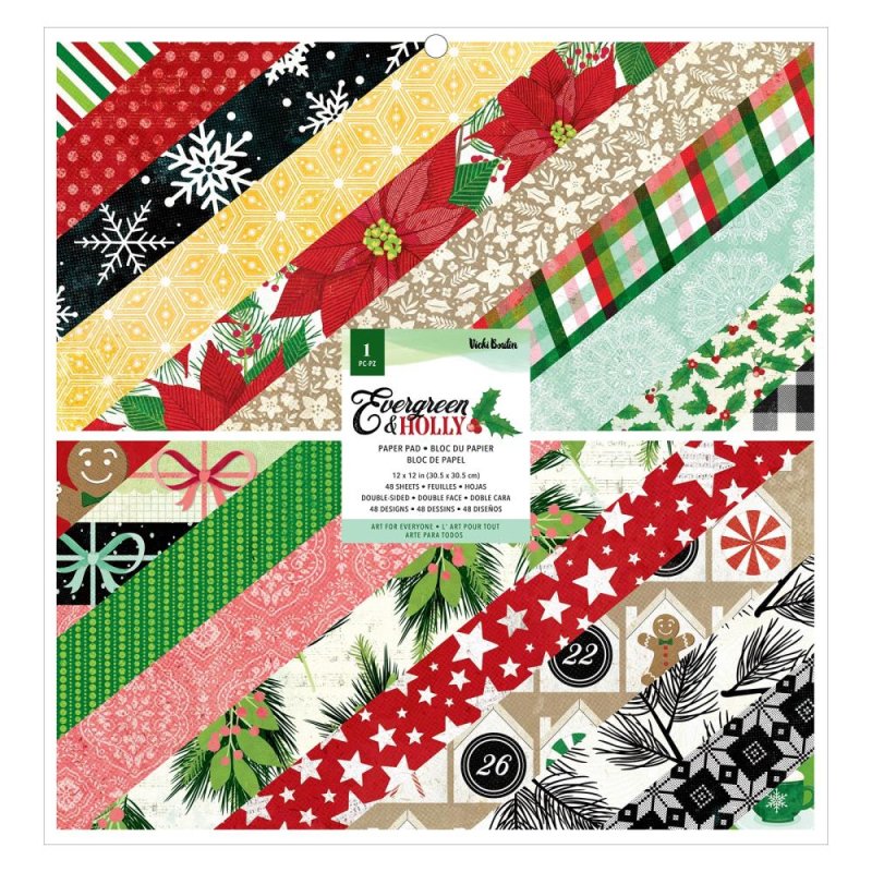 American Crafts Vicki Boutin Evergreen & Holly Double-Sided Paper