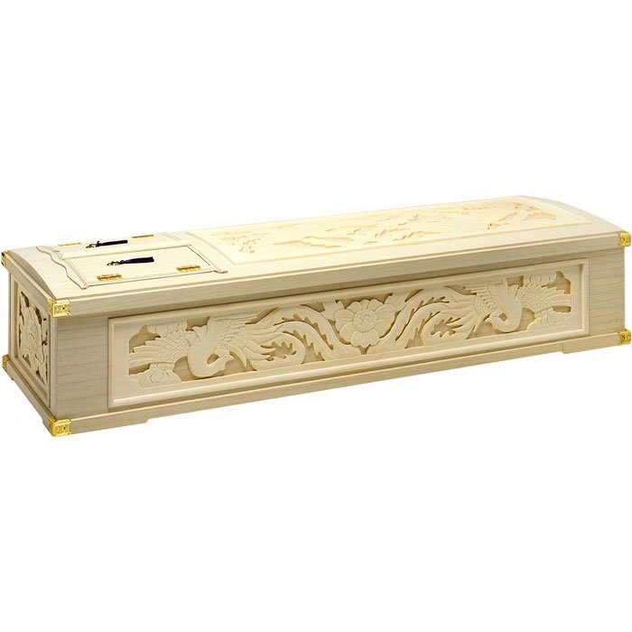 五面彫刻インロー棺｜木製の棺・完成棺（棺桶）