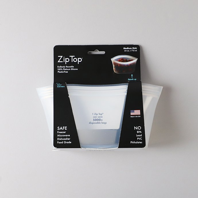 Zip Top ジップトップ ディッシュM 保存容器 シリコンバッグ レンジ調理 シリコーン 使い方 販売店 フードコンテナ 簡単調理 通販