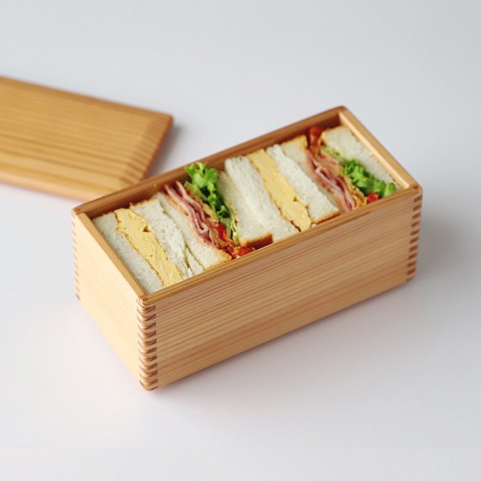 宮崎杉一段弁当箱 サンドイッチ弁当箱 - 北欧とインテリア雑貨の