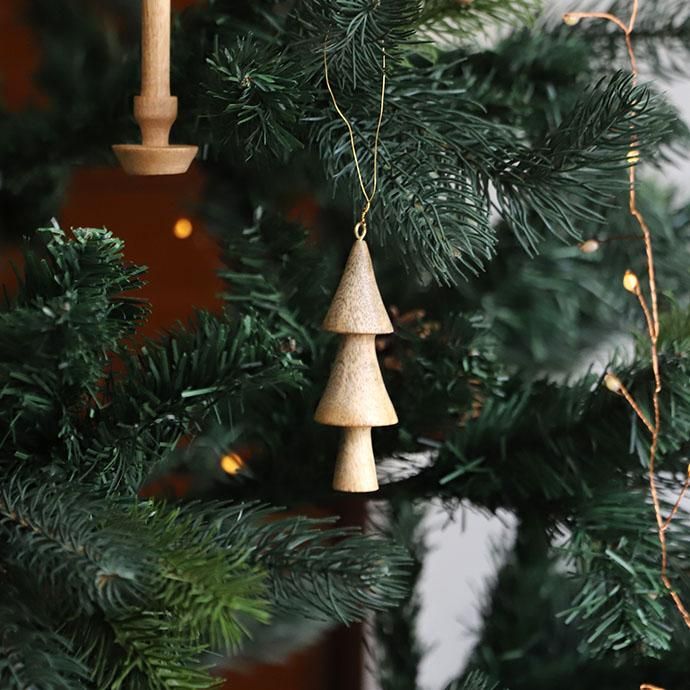 マンゴーウッドのオーナメント［ダブルツリー］ - ハシュケ［hushykke］