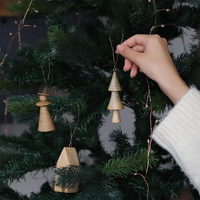 マンゴーウッドのオーナメント［ダブルツリー］ - ハシュケ［hushykke］