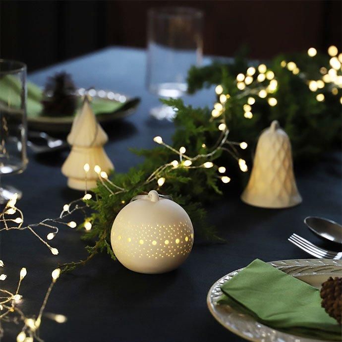 半磁器のLEDオーナメント［ツリー］ - ハシュケ［hushykke］