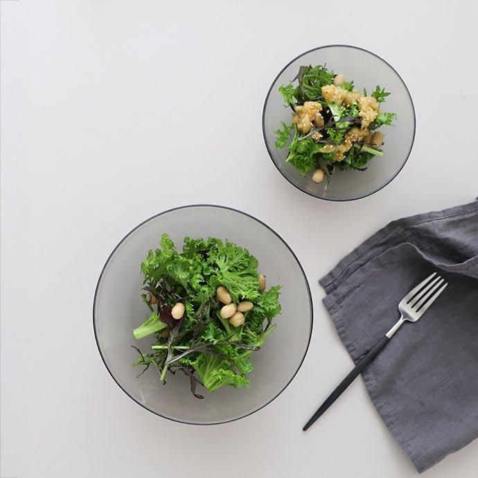 ワシズカグラススタジオ｜ボウル L［チャコール］18cm - ハシュケ