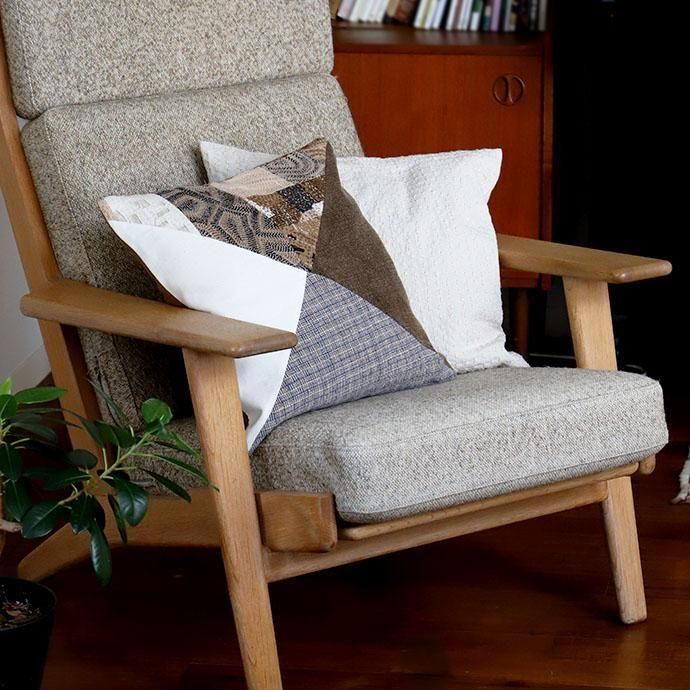 ヴィンテージパッチワーククッションカバー | 手仕事の温もり