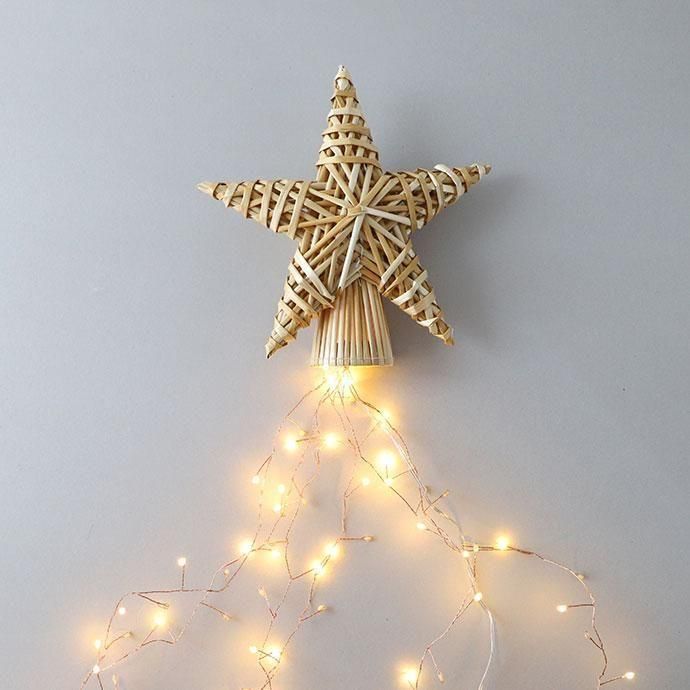 ストロー ツリートッパー | 自然素材の星型 - ハシュケ［hushykke］