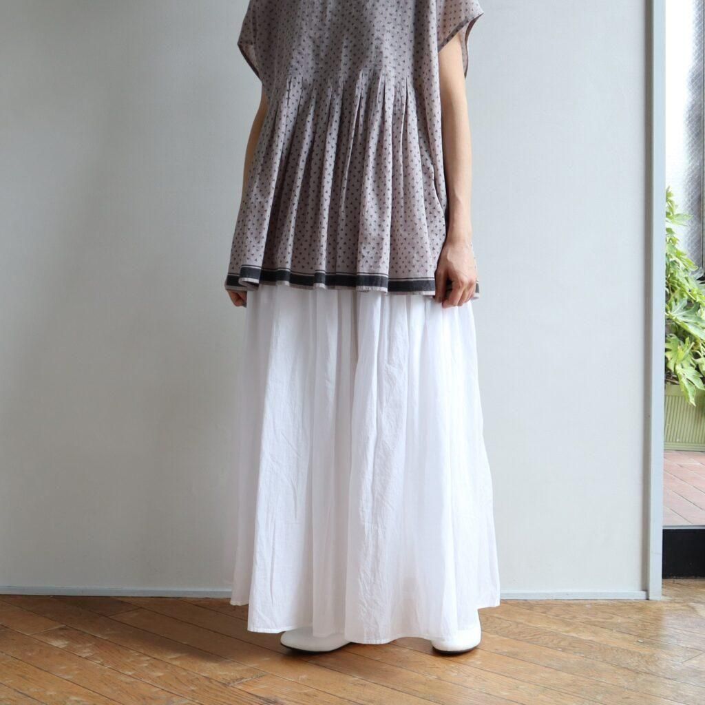 maison de soil｜80s ORGANIC VOILE PLAIN CULOTTES WITH MINI PINTUCK