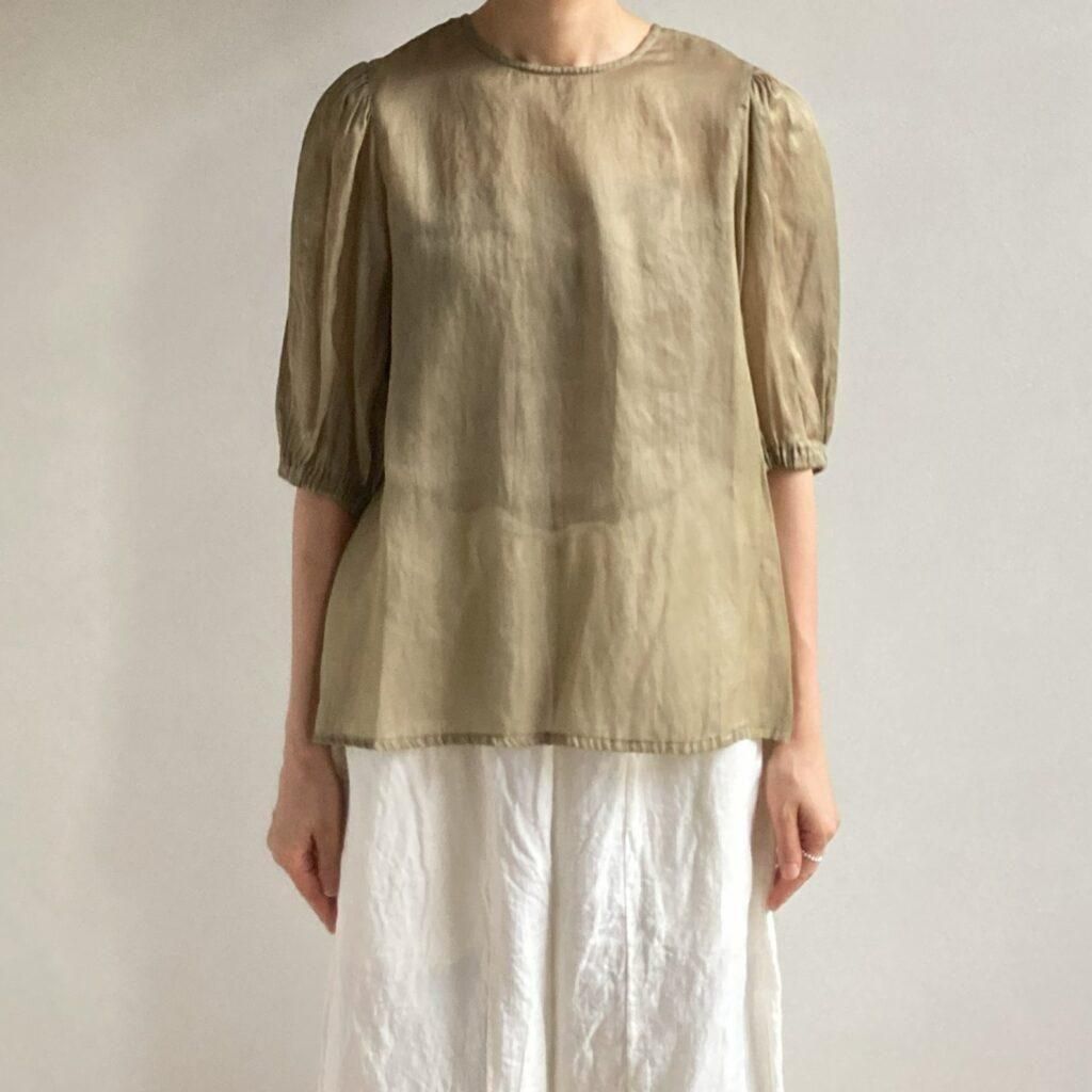 Gauze＃｜GATHER SLEEVE MODERNIST BLOUSE