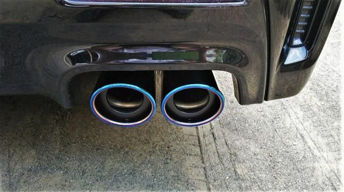 ヴェルファイア 20系 G's マフラーカッター 90mm ブルー 耐熱