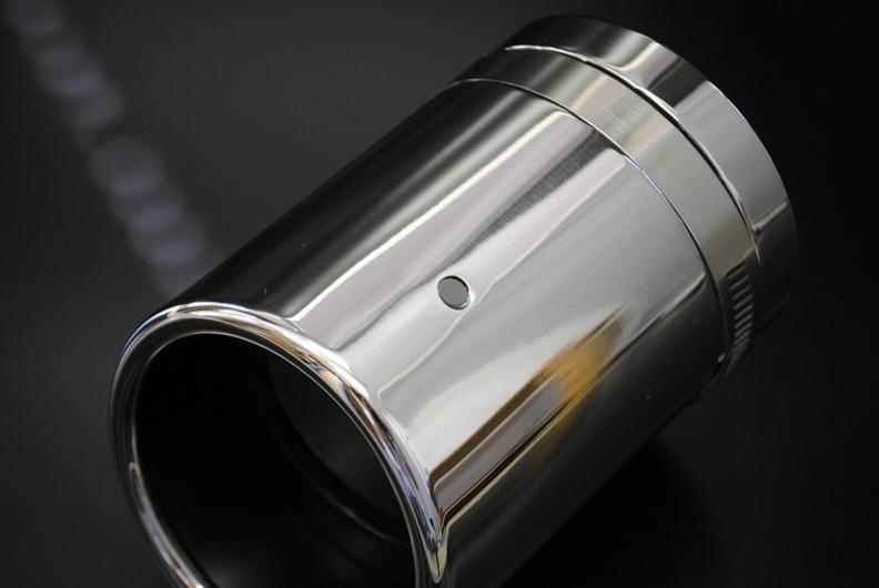 汎用品 マフラーカッター 80mm シルバー 耐熱ブラック塗装 1本