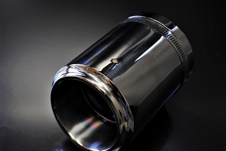 コペン テーパー マフラーカッター 100mm ブラック ブラックテール