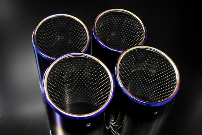 WRX STI / S4 VAB / VAG マフラーカッター 90mm ブルー フタなし