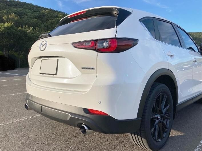CX-8 マフラーカッター 100mm シルバー 耐熱ブラック塗装 2本